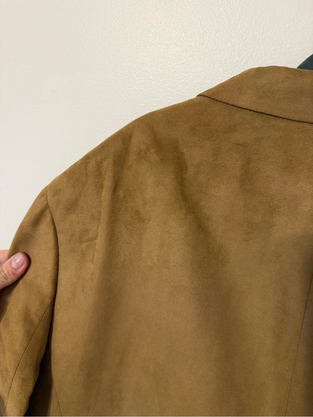Nautica Men's Tan Suede Blazer - Classic Two-Button Style